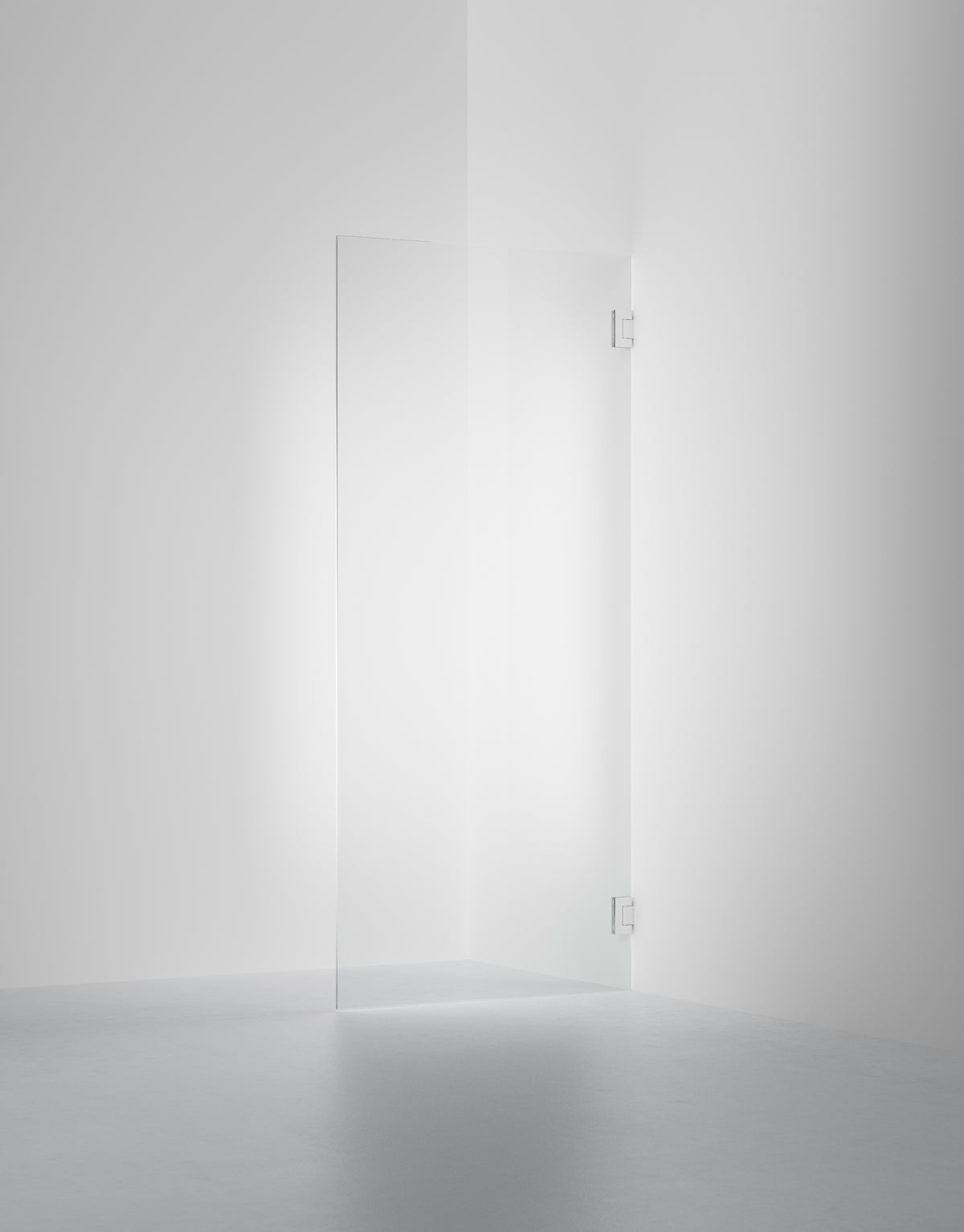 Duschvägg Arc 19 Original måttbeställd, Opal clear, profilfärg Krom