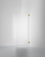 Duschvägg Arc 19 Original måttbeställd, Opal clear, profilfärg Massing