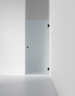 Duschvägg Arc 2 Original, Frostat glas, profilfärg Mattsvart