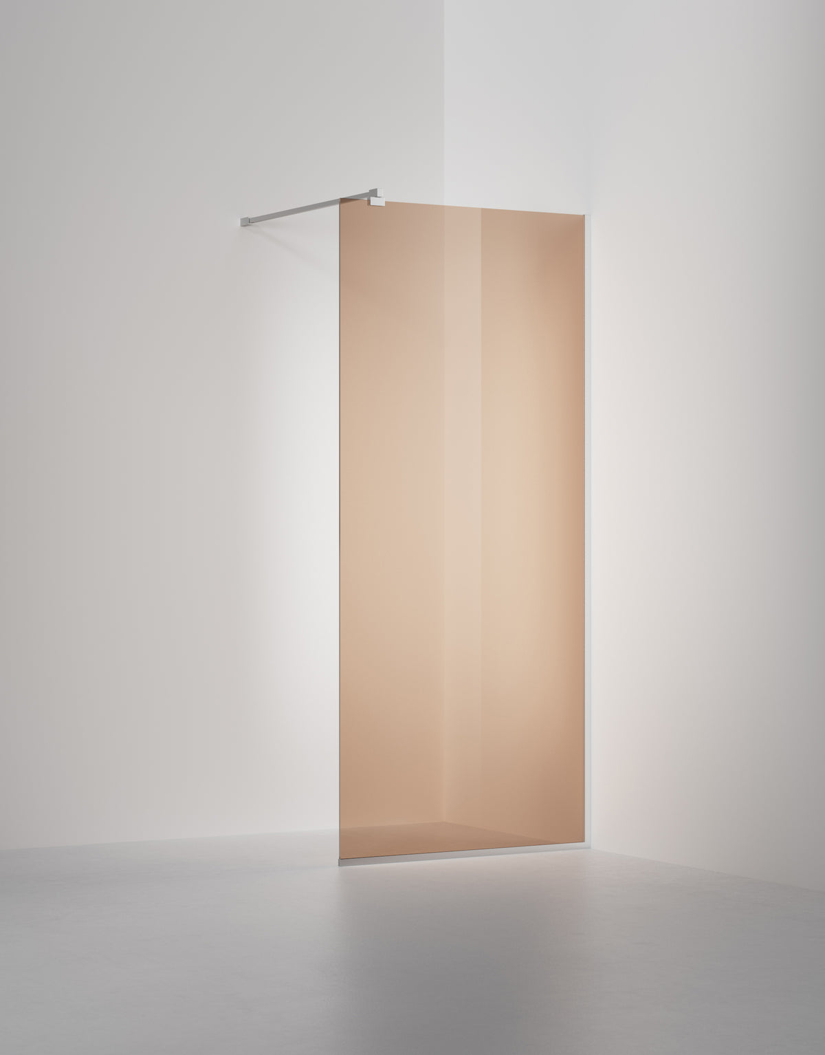 Duschvägg Arc 20 Frame måttbeställd, Bronsglas, profilfärg Krom