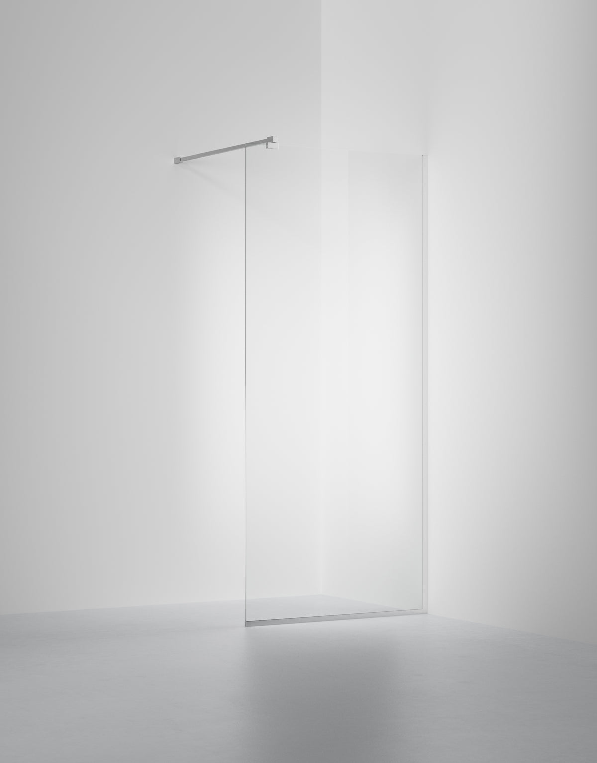 Duschvägg Arc 20 Frame måttbeställd, Opal clear, profilfärg Krom