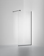 Duschvägg Arc 20 Frame måttbeställd, Opal clear, profilfärg Mattsvart