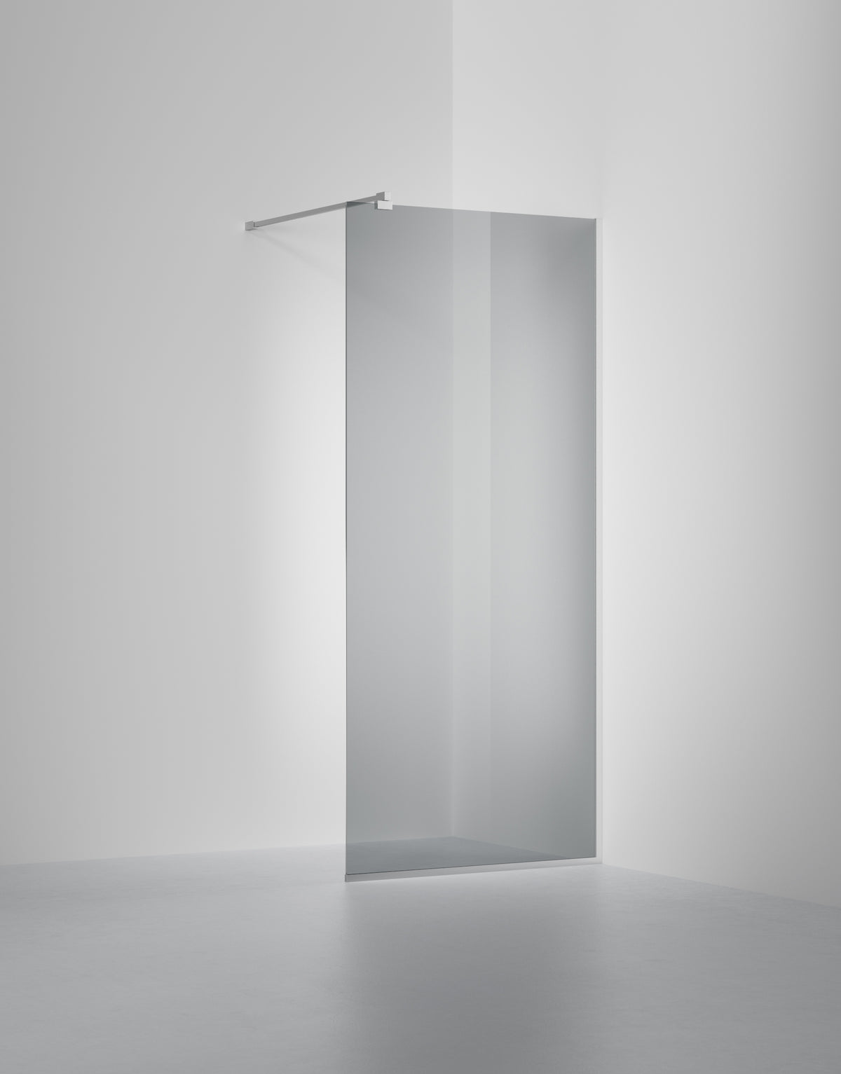 Duschvägg Arc 20 Frame måttbeställd, Rokglas, profilfärg Krom
