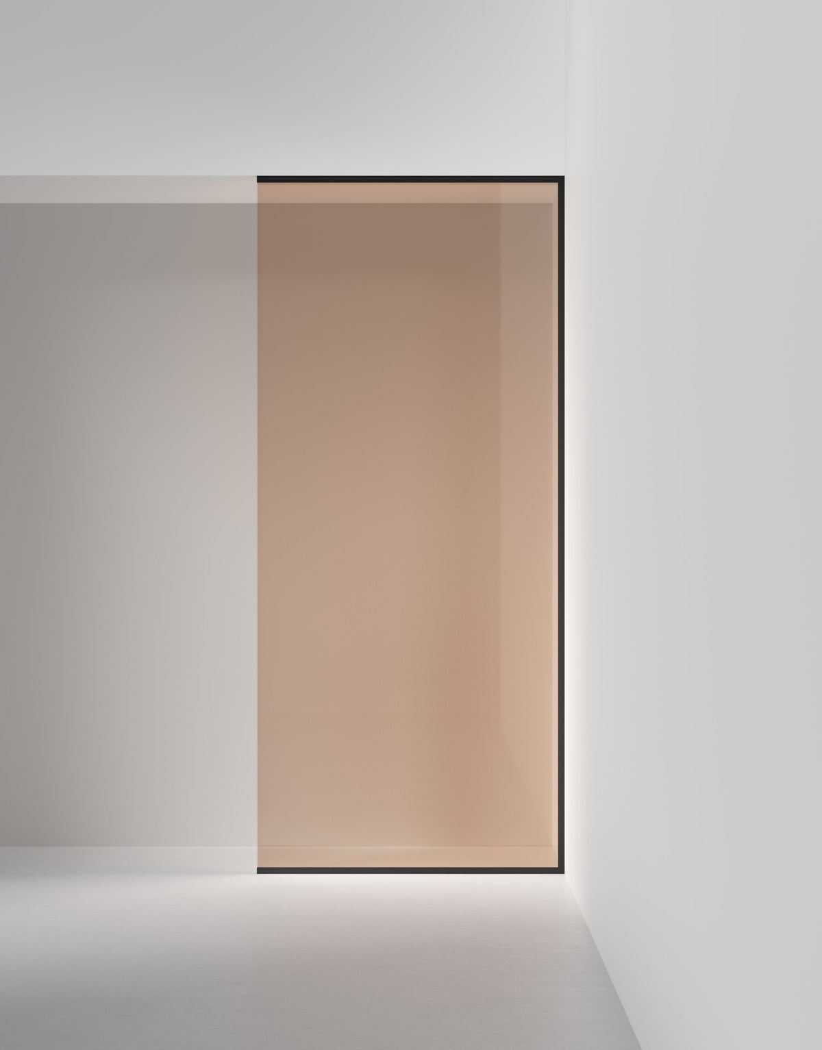 Duschvägg Arc 20 Frame XL måttbeställd, Bronsglas, profilfärg Mattsvart