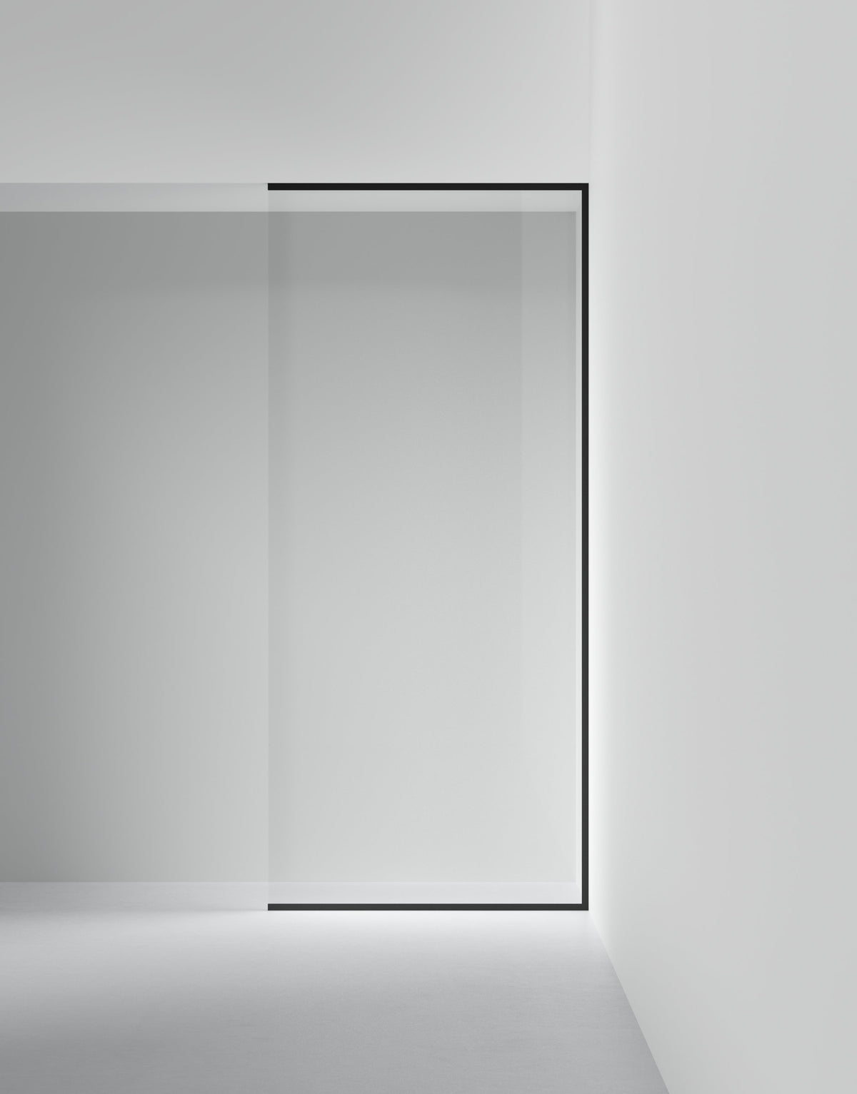 Duschvägg Arc 20 Frame XL måttbeställd, Opal clear, profilfärg Mattsvart