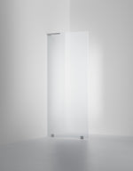 Duschvägg Arc 20 Original måttbeställd, Frostat glas, profilfärg Borstat stal