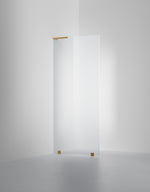 Duschvägg Arc 20 Original måttbeställd, Frostat glas, profilfärg Massing