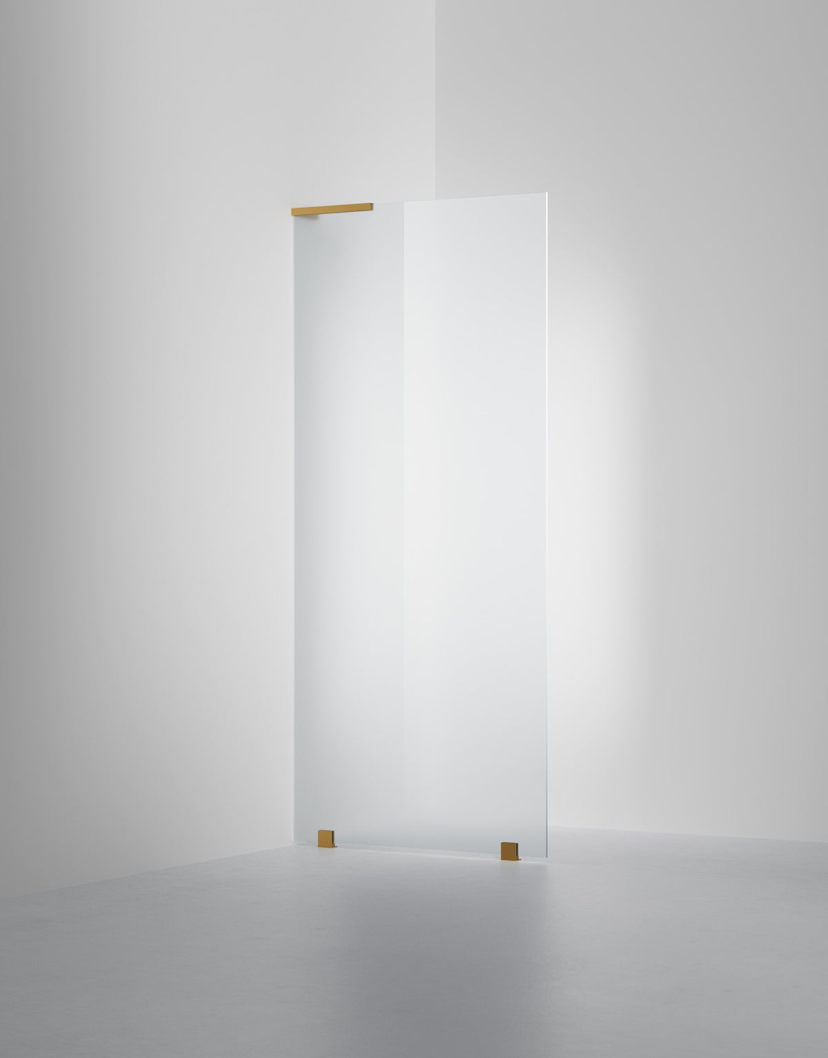 Duschvägg Arc 20 Original måttbeställd, Frostat glas, profilfärg Massing