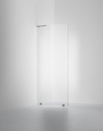 Duschvägg Arc 20 Original måttbeställd, Opal clear, profilfärg Borstat stal