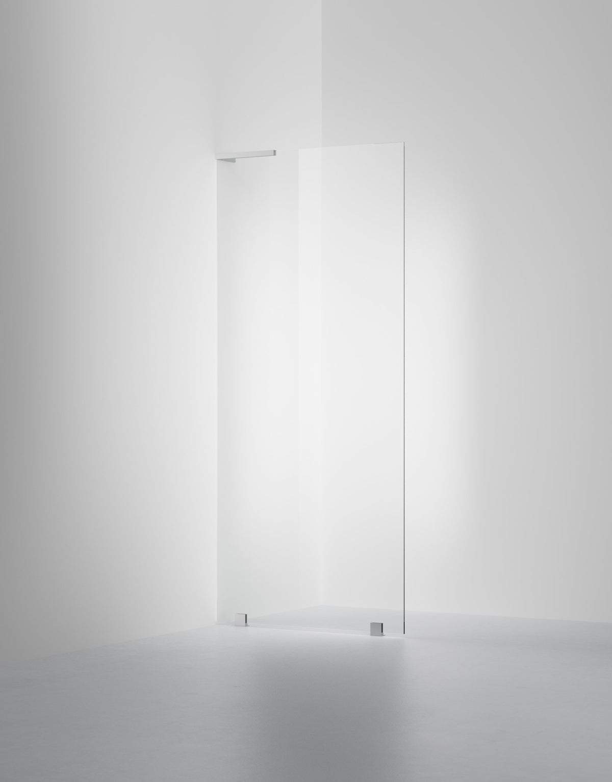 Duschvägg Arc 20 Original måttbeställd, Opal clear, profilfärg Krom