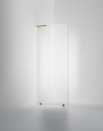 Duschvägg Arc 20 Original måttbeställd, Opal clear, profilfärg Massing