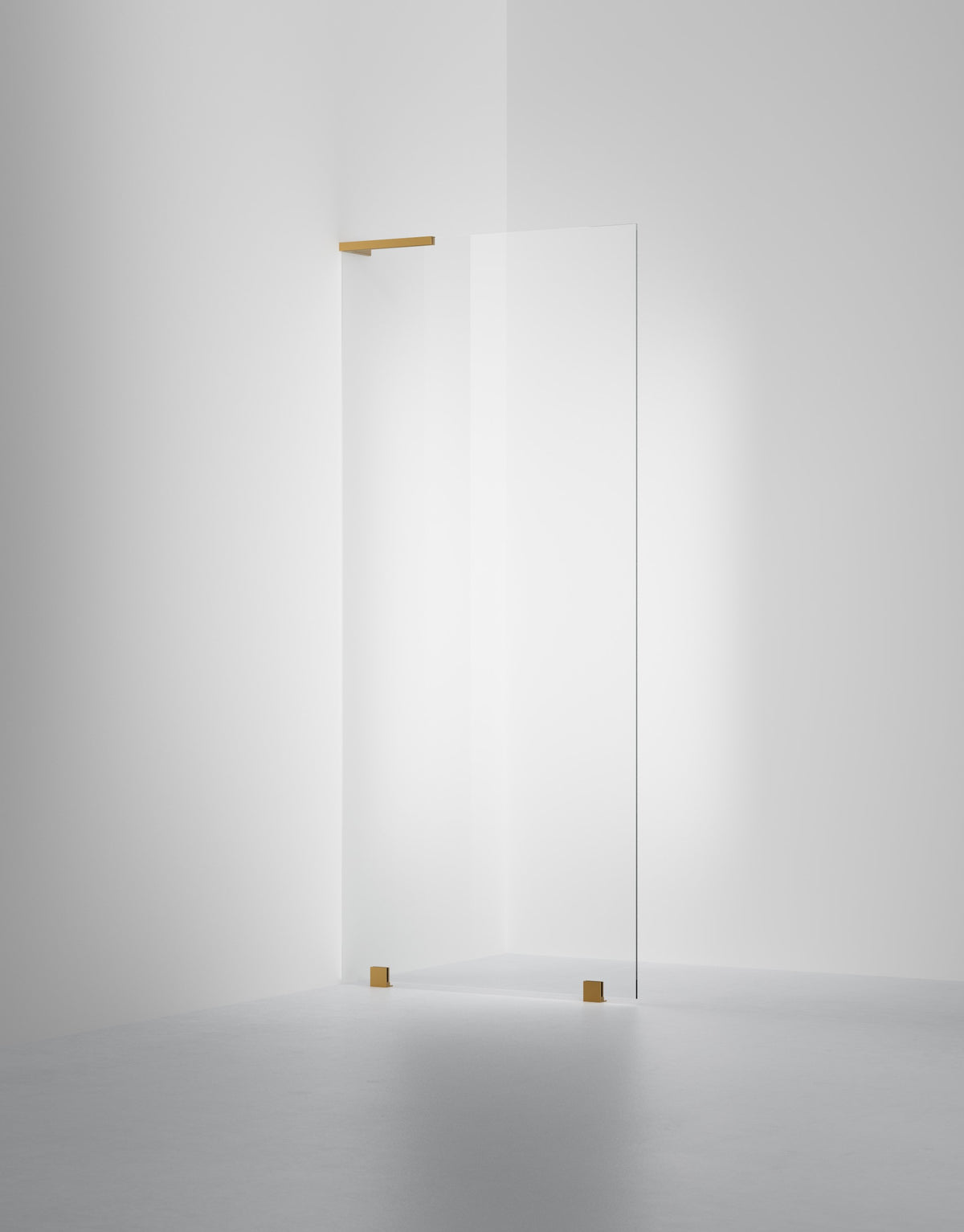 Duschvägg Arc 20 Original måttbeställd, Opal clear, profilfärg Massing