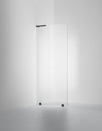 Duschvägg Arc 20 Original måttbeställd, Opal clear, profilfärg Mattsvart