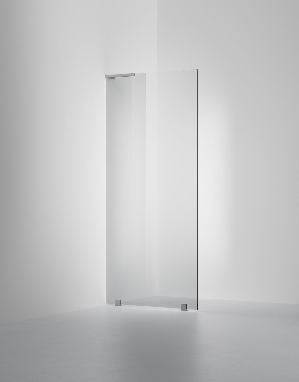 Duschvägg Arc 20 Original måttbeställd, Rokglas, profilfärg Borstat stal