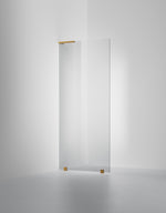 Duschvägg Arc 20 Original måttbeställd, Rokglas, profilfärg Brass va