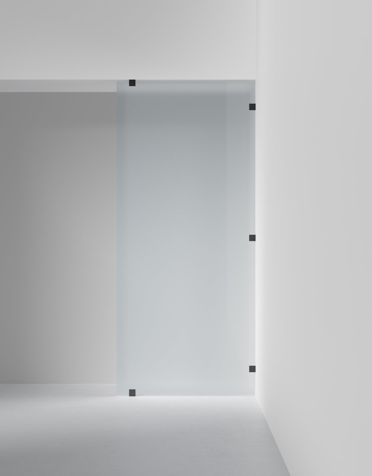 Duschvägg Arc 20 Original XL måttbeställd, Frostat glas, profilfärg Mattsvart