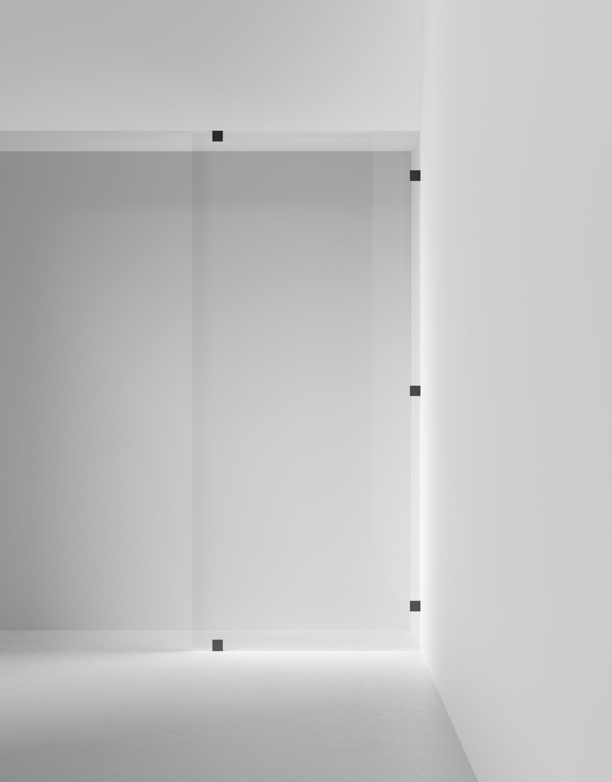 Duschvägg Arc 20 Original XL måttbeställd, Opal clear, profilfärg Mattsvart