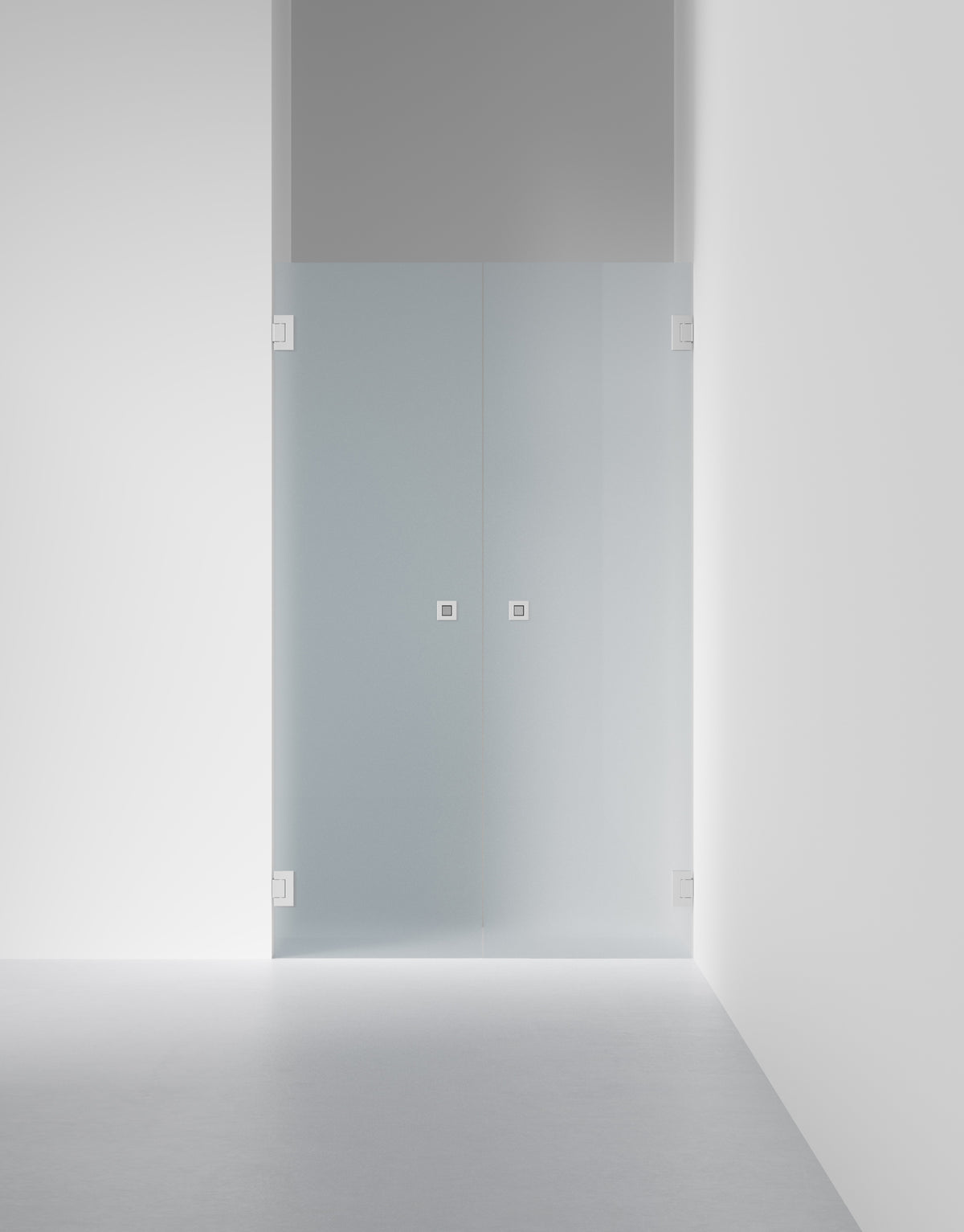 Duschvägg Arc 3 Original, Frostat glas, profilfärg Borstat stal