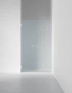 Duschvägg Arc 3 Original, Frostat glas, profilfärg Borstat stal