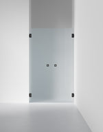 Duschvägg Arc 3 Original, Frostat glas, profilfärg Mattsvart