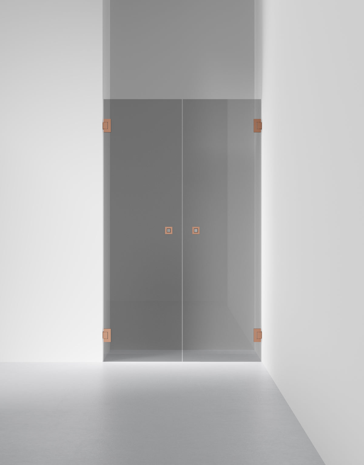 Duschvägg Arc 3 Original, Rokglas, profilfärg Brons