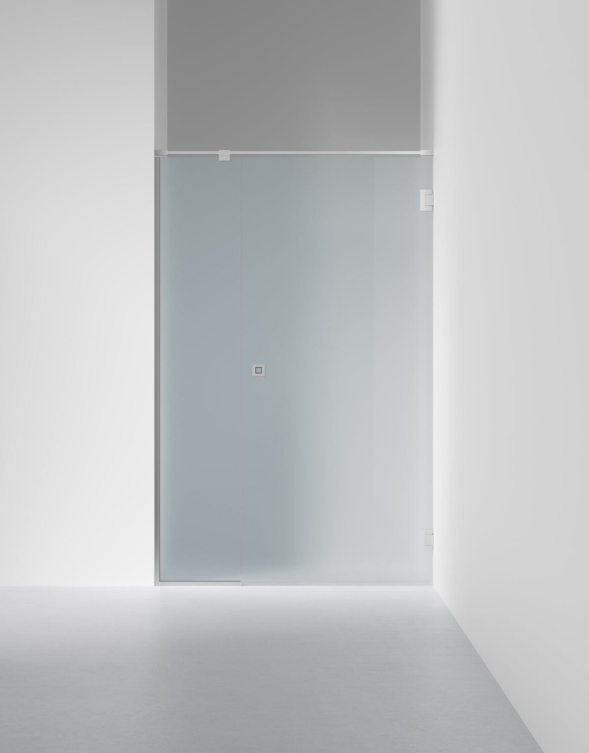 Duschvägg Arc 4 Frame, Frostat glas, profilfärg Krom