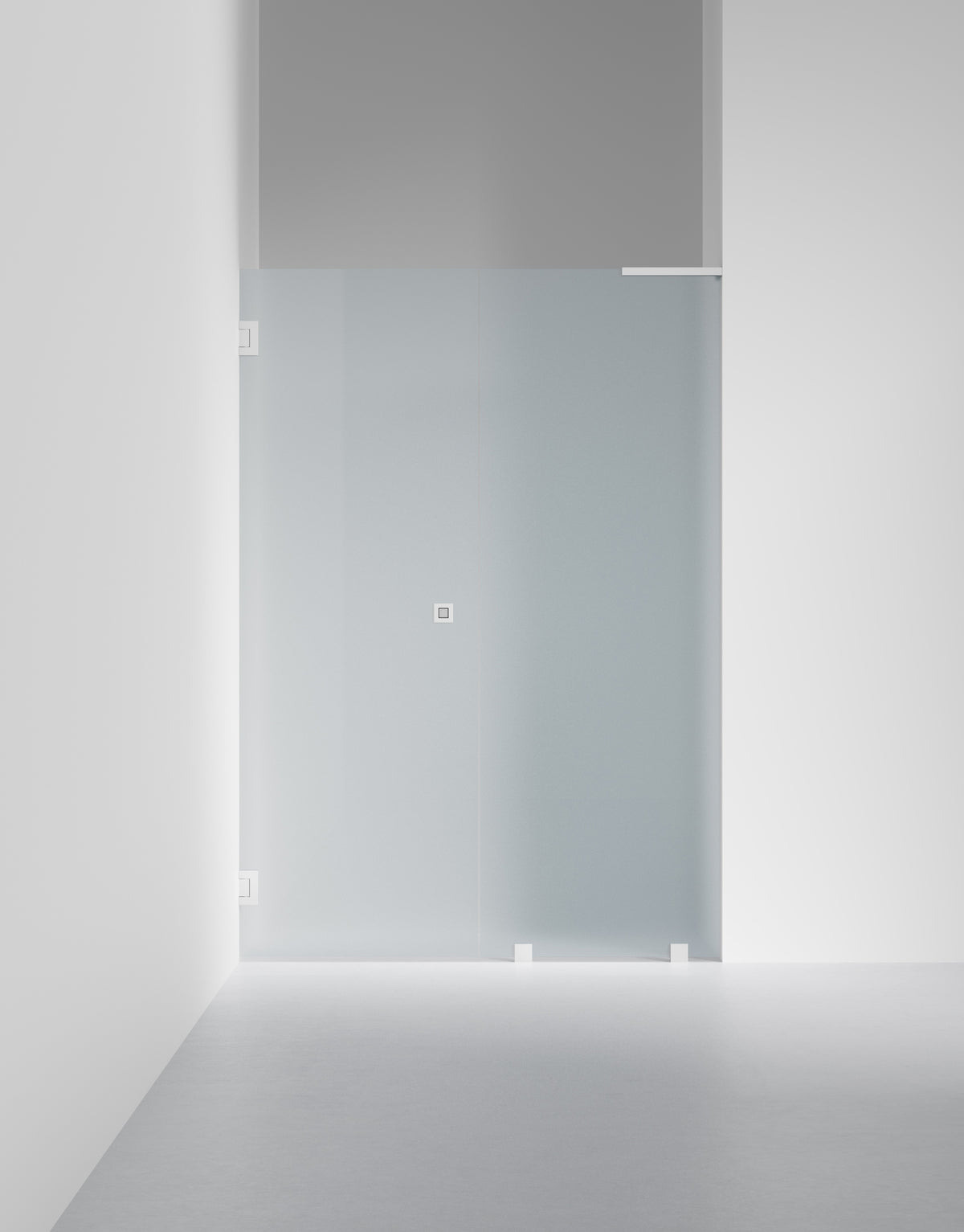 Duschvägg Arc 4 Original, Frostat glas, profilfärg Borstat stal