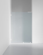 Duschvägg Arc 4 Original, Frostat glas, profilfärg Borstat stal