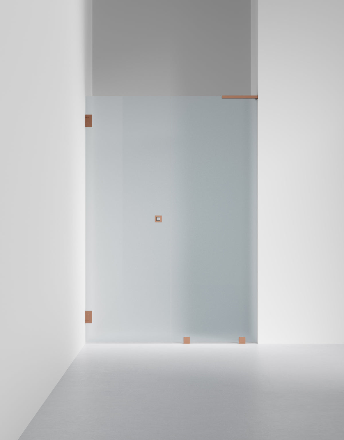 Duschvägg Arc 4 Original, Frostat glas, profilfärg Brons