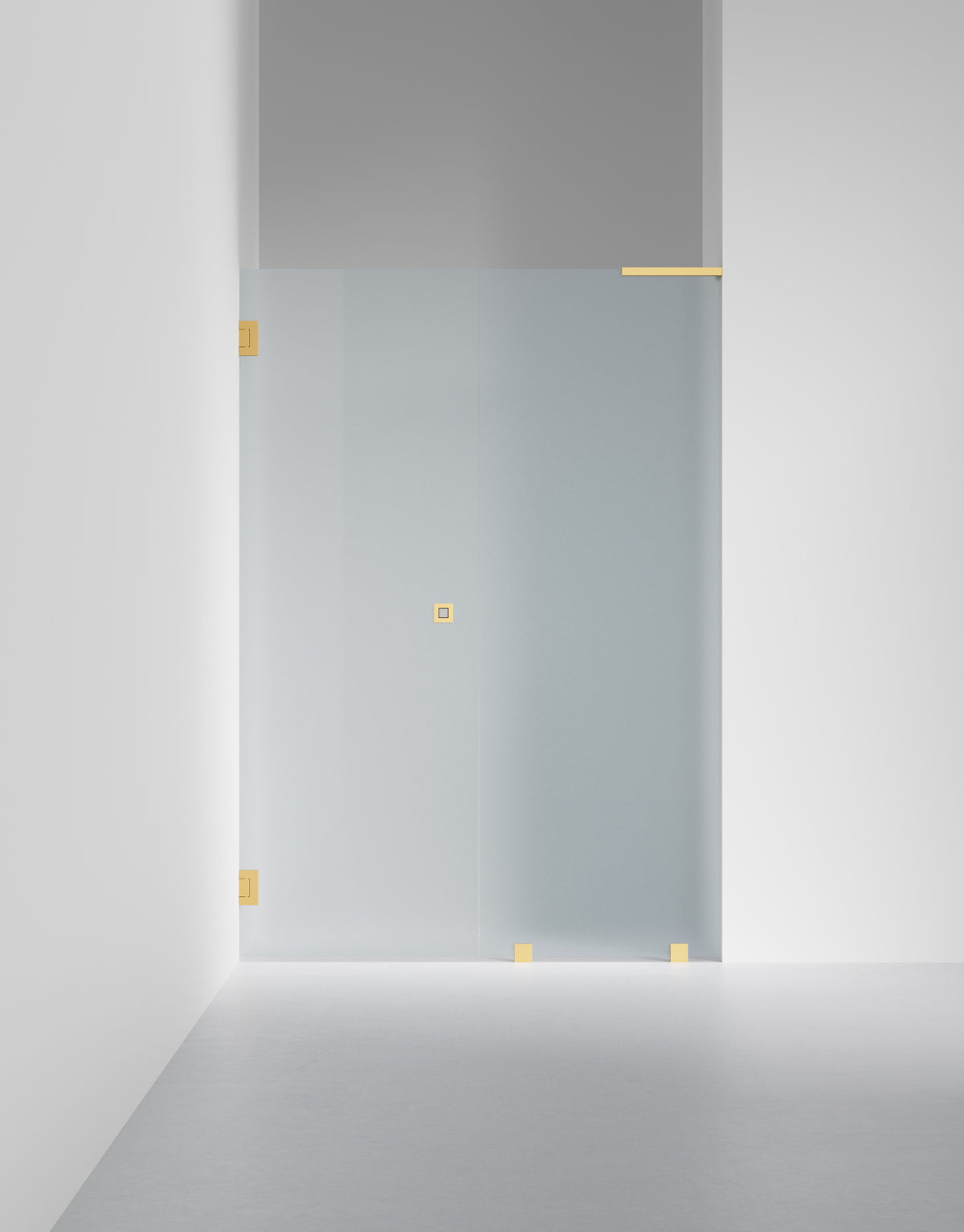 Duschvägg Arc 4 Original, Frostat glas, profilfärg Massing