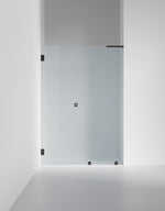 Duschvägg Arc 4 Original, Frostat glas, profilfärg Mattsvart