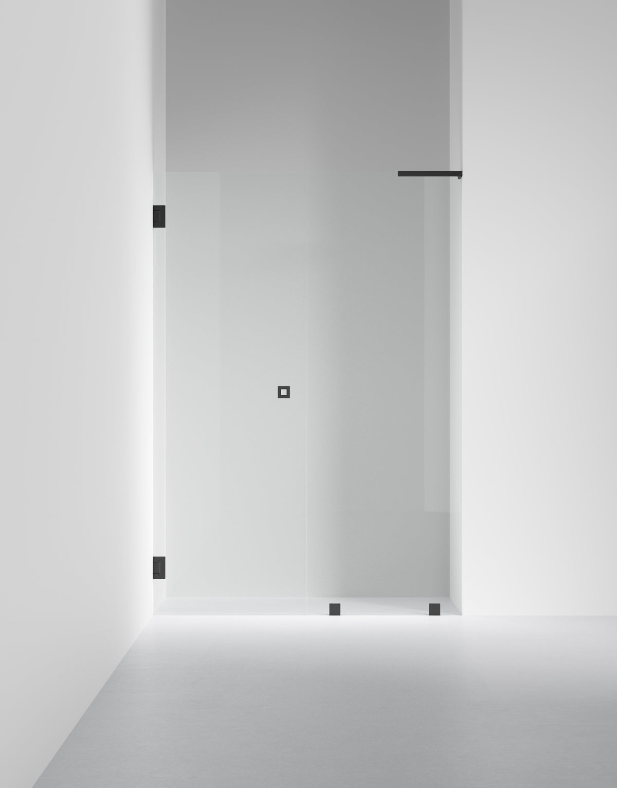 Duschvägg Arc 4 Original, Opal clear, profilfärg Mattsvart