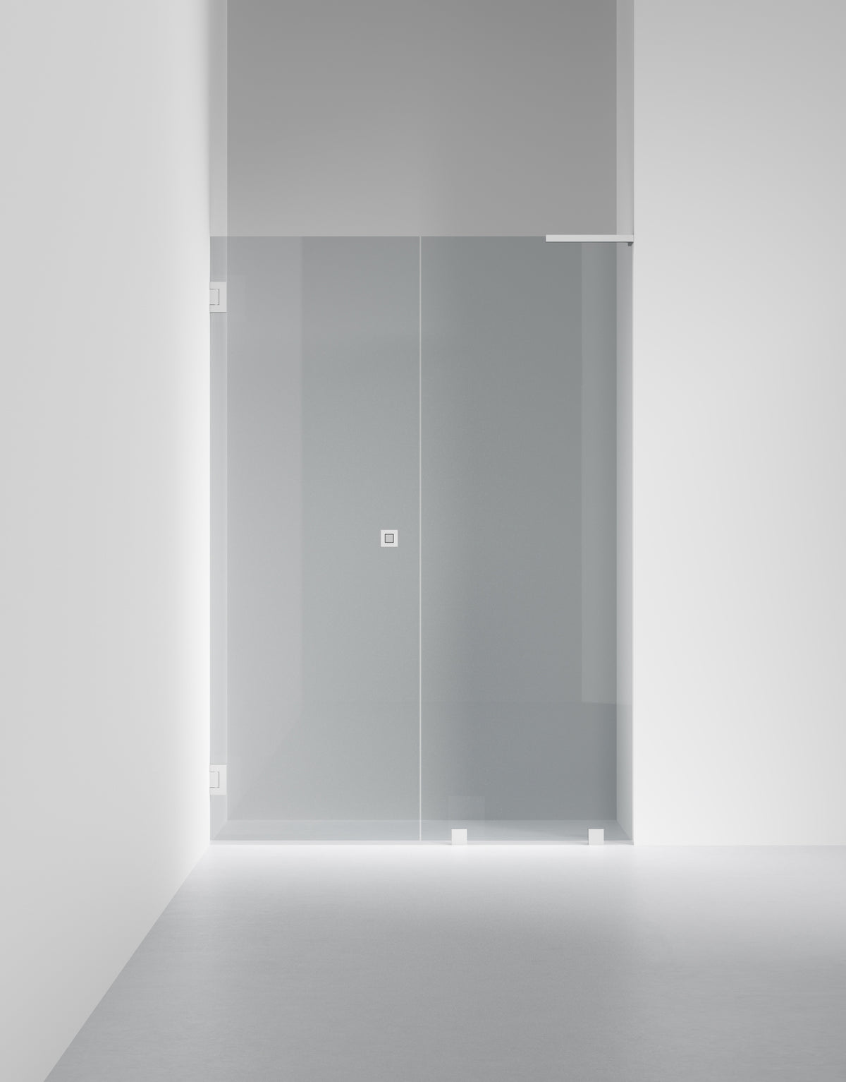 Duschvägg Arc 4 Original, Rokglas, profilfärg Borstat stal