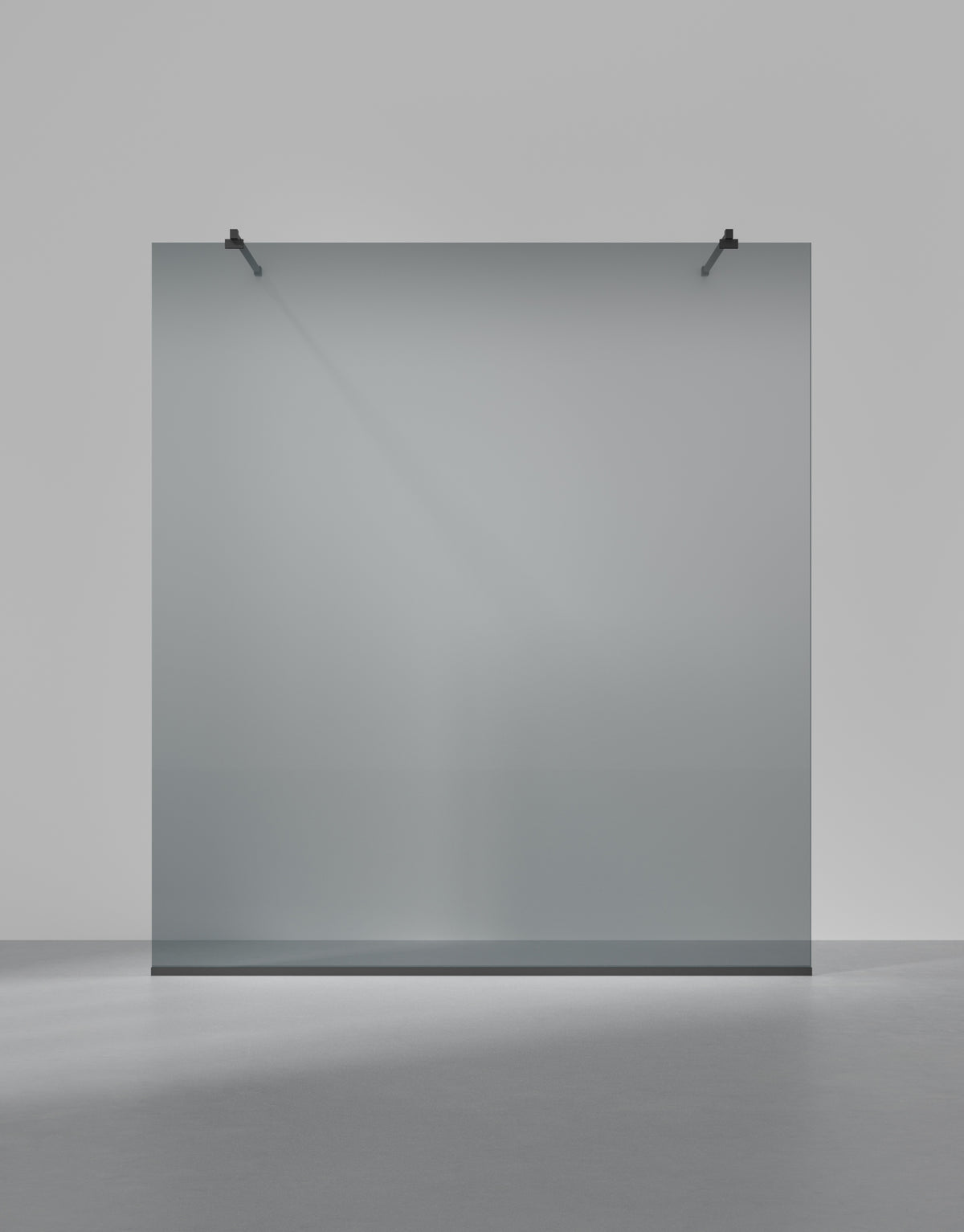 Duschvägg Arc 43 Frame måttbeställd, Rokglas, profilfärg Mattsvart