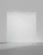 Duschvägg Arc 43 Original måttbeställd, Frostat glas, profilfärg Borstat stal