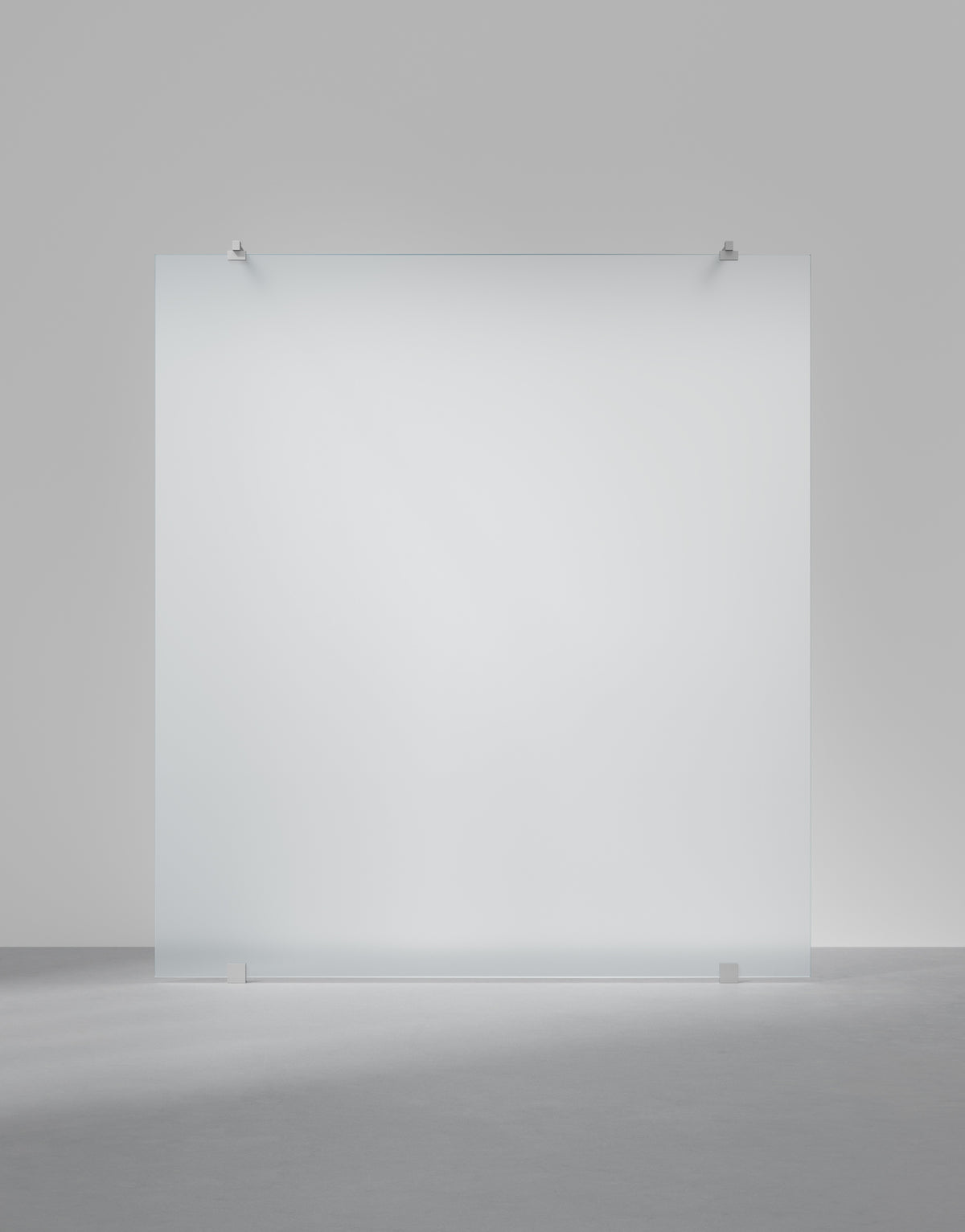 Duschvägg Arc 43 Original måttbeställd, Frostat glas, profilfärg Borstat stal
