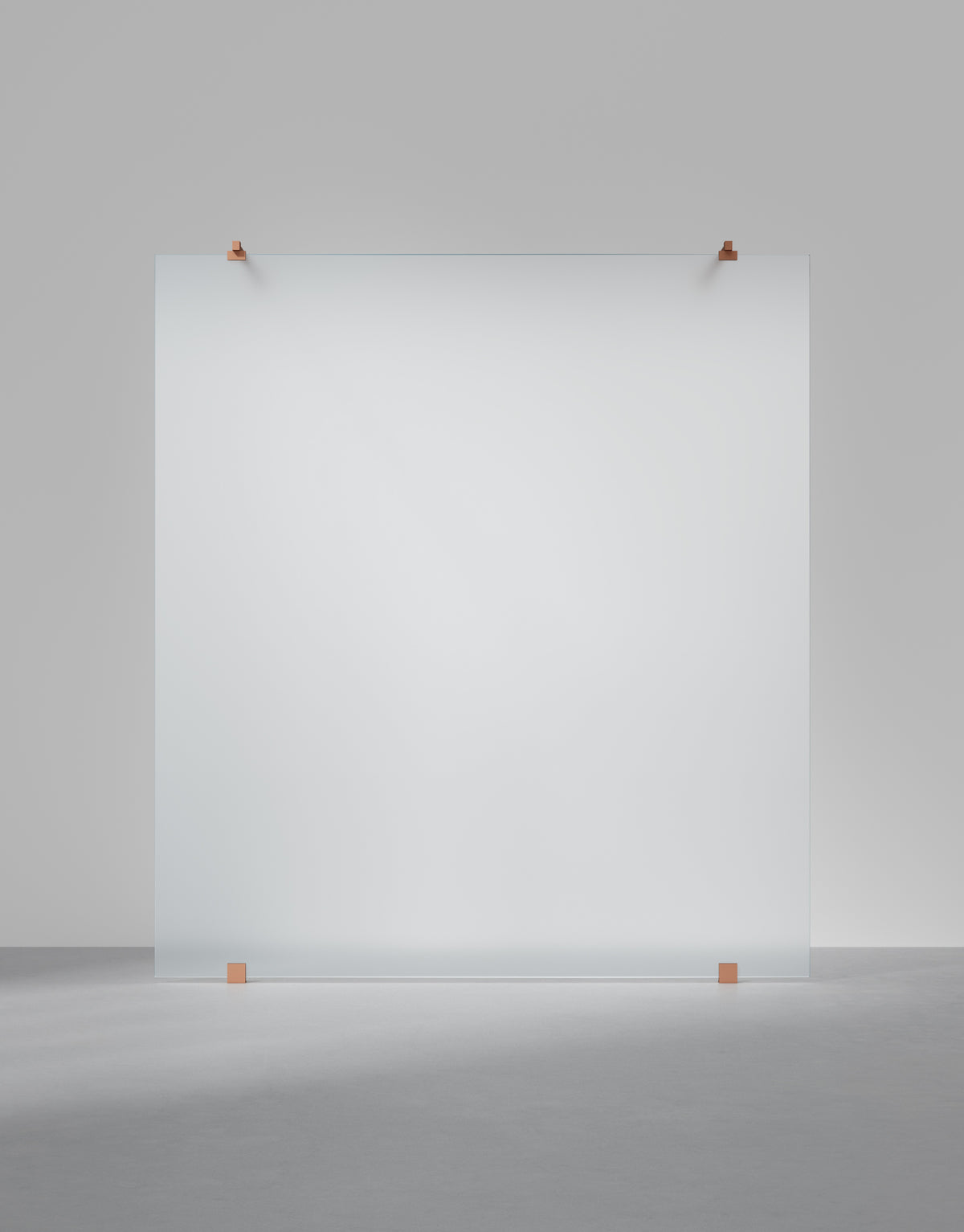 Duschvägg Arc 43 Original måttbeställd, Frostat glas, profilfärg Brons