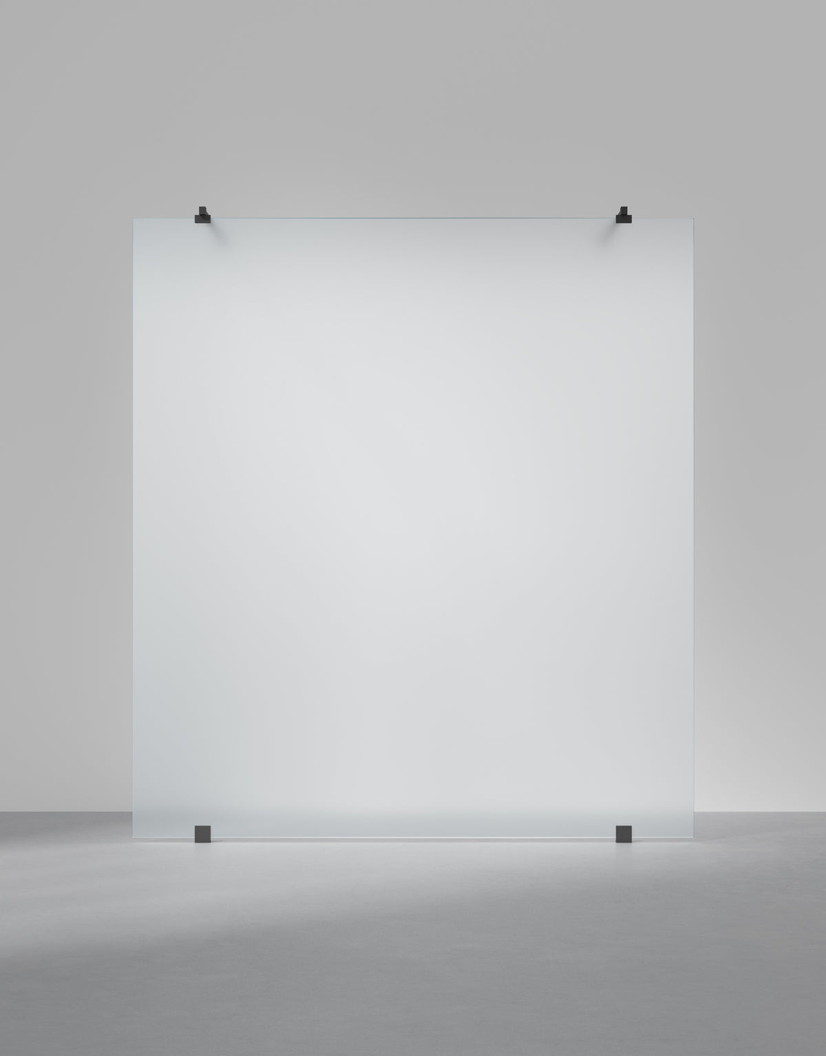 Duschvägg Arc 43 Original måttbeställd, Frostat glas, profilfärg Mattsvart