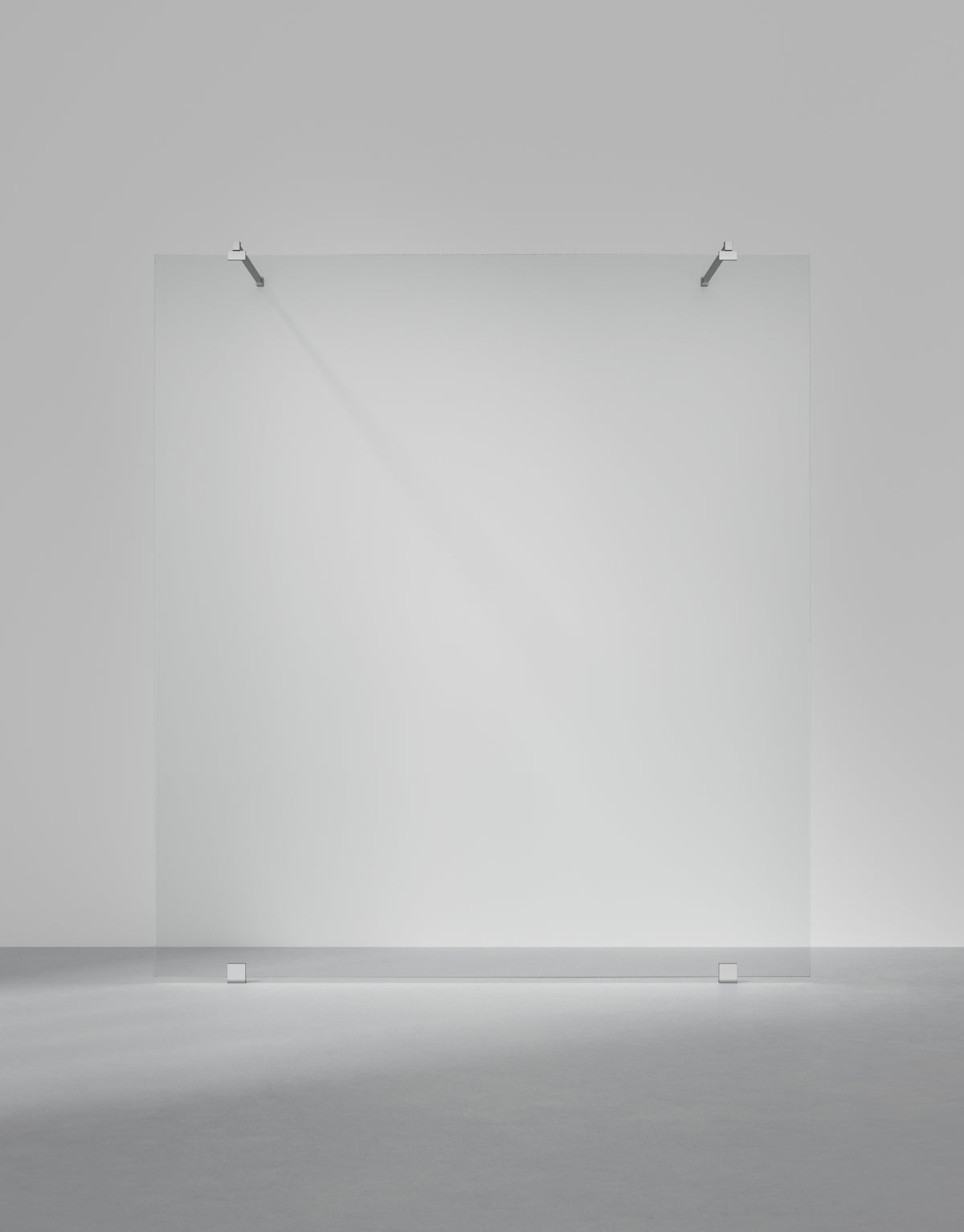 Duschvägg Arc 43 Original måttbeställd, Opal clear, profilfärg Krom