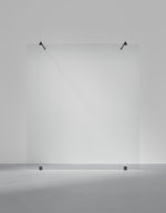 Duschvägg Arc 43 Original måttbeställd, Opal clear, profilfärg Mattsvart