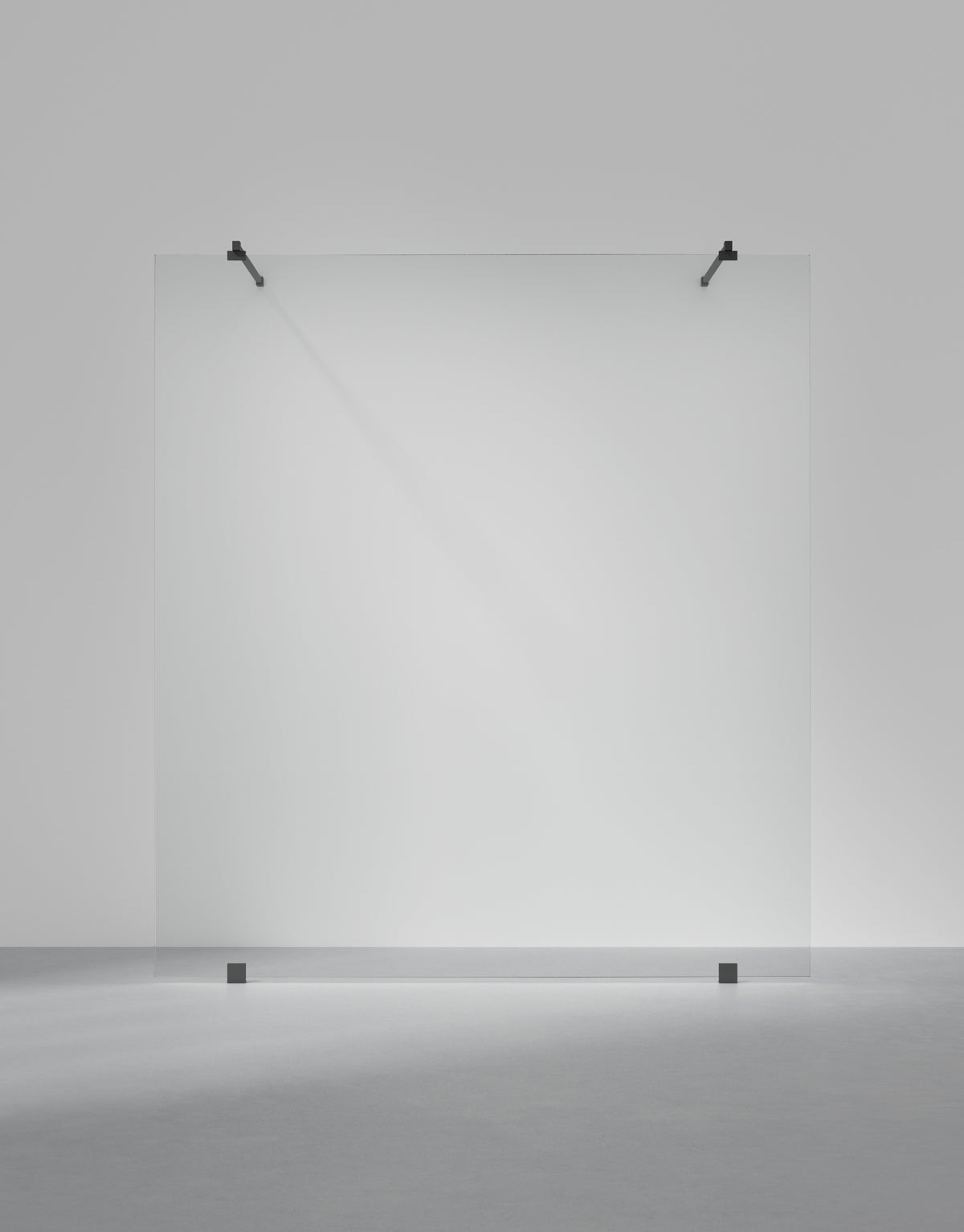 Duschvägg Arc 43 Original måttbeställd, Opal clear, profilfärg Mattsvart