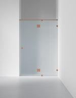 Duschvägg Arc 5 Original, Frostat glas, profilfärg Brons