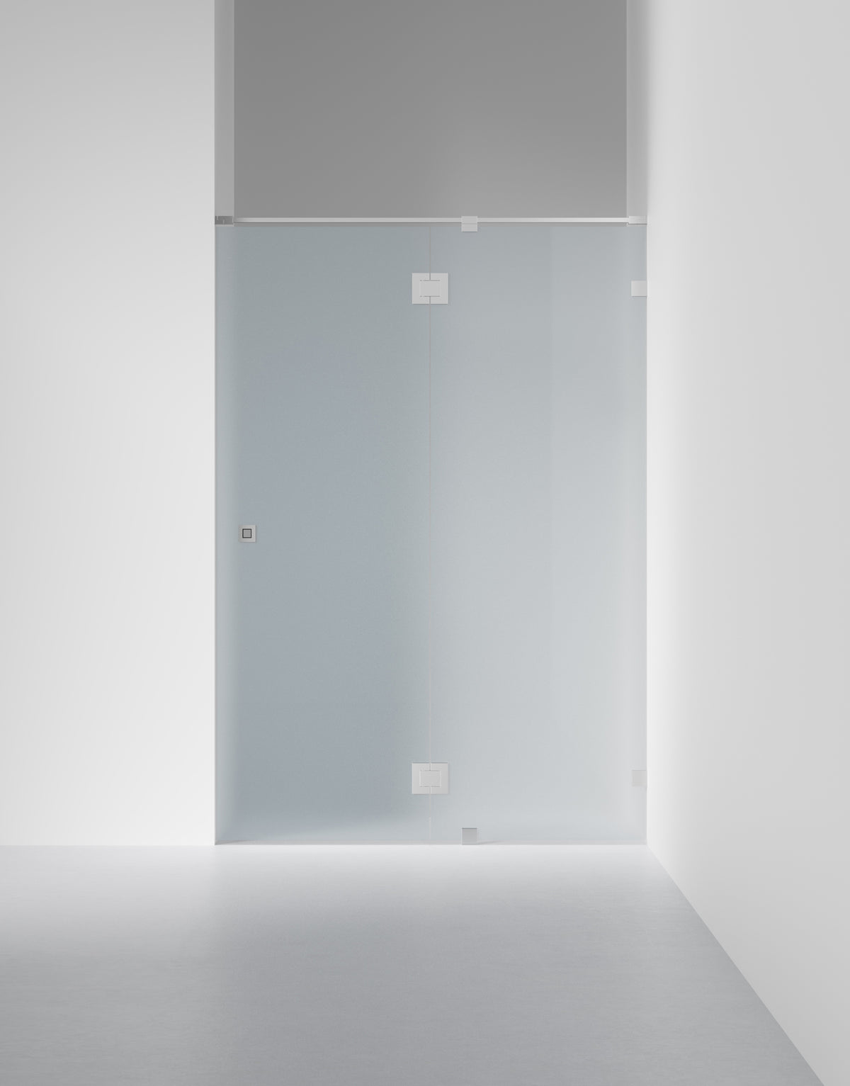Duschvägg Arc 5 Original, Frostat glas, profilfärg Krom