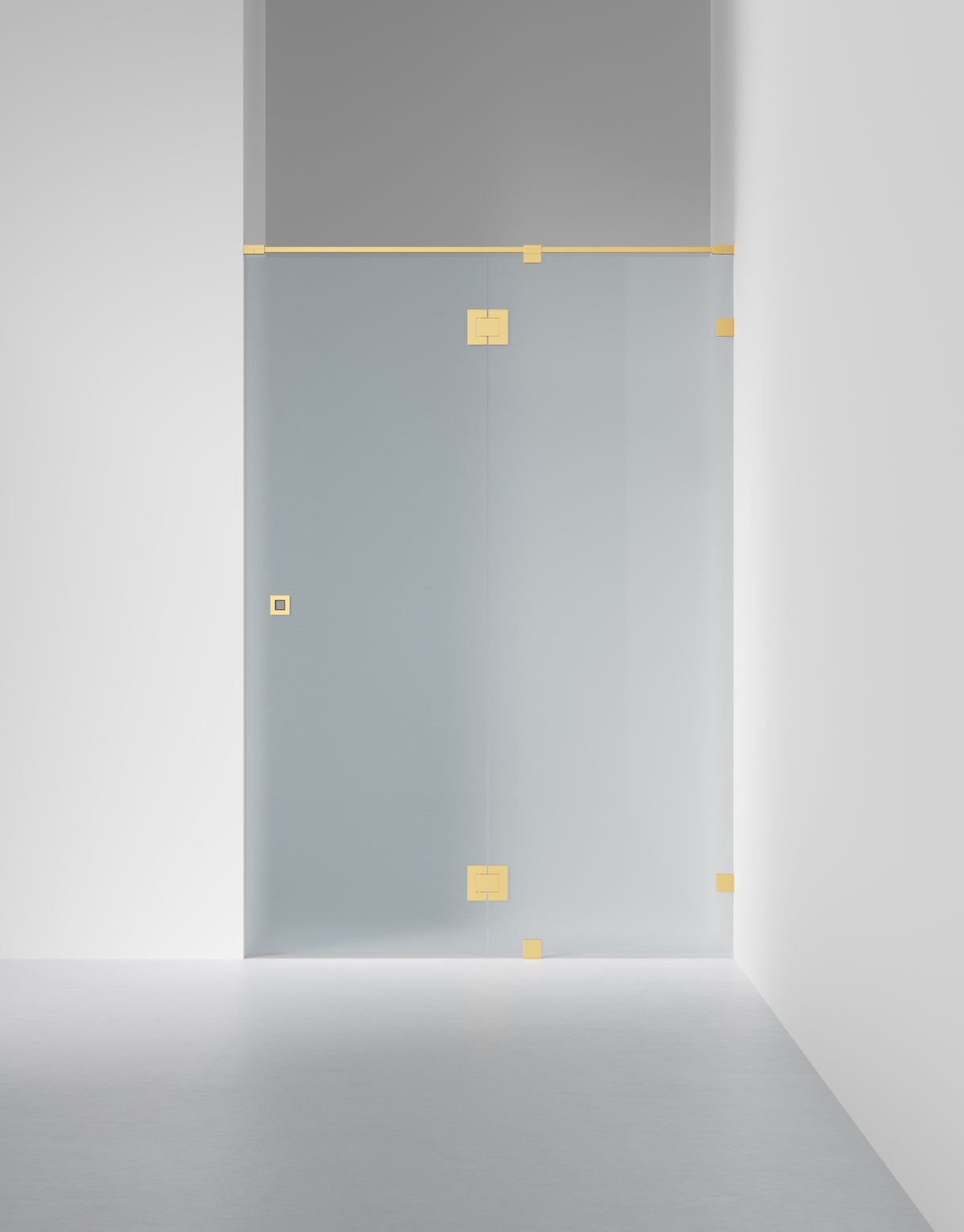 Duschvägg Arc 5 Original, Frostat glas, profilfärg Massing