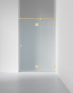 Duschvägg Arc 5 Original, Frostat glas, profilfärg Massing