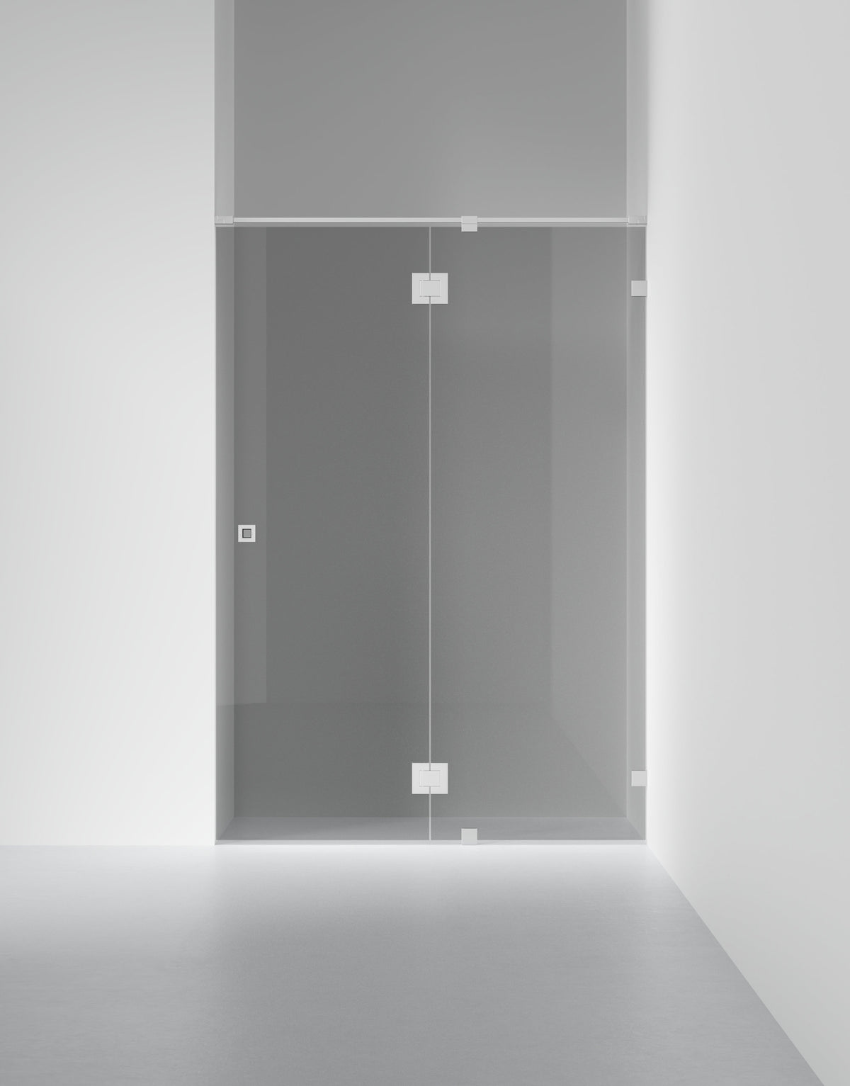 Duschvägg Arc 5 Original, Rokglas, profilfärg Borstat stal