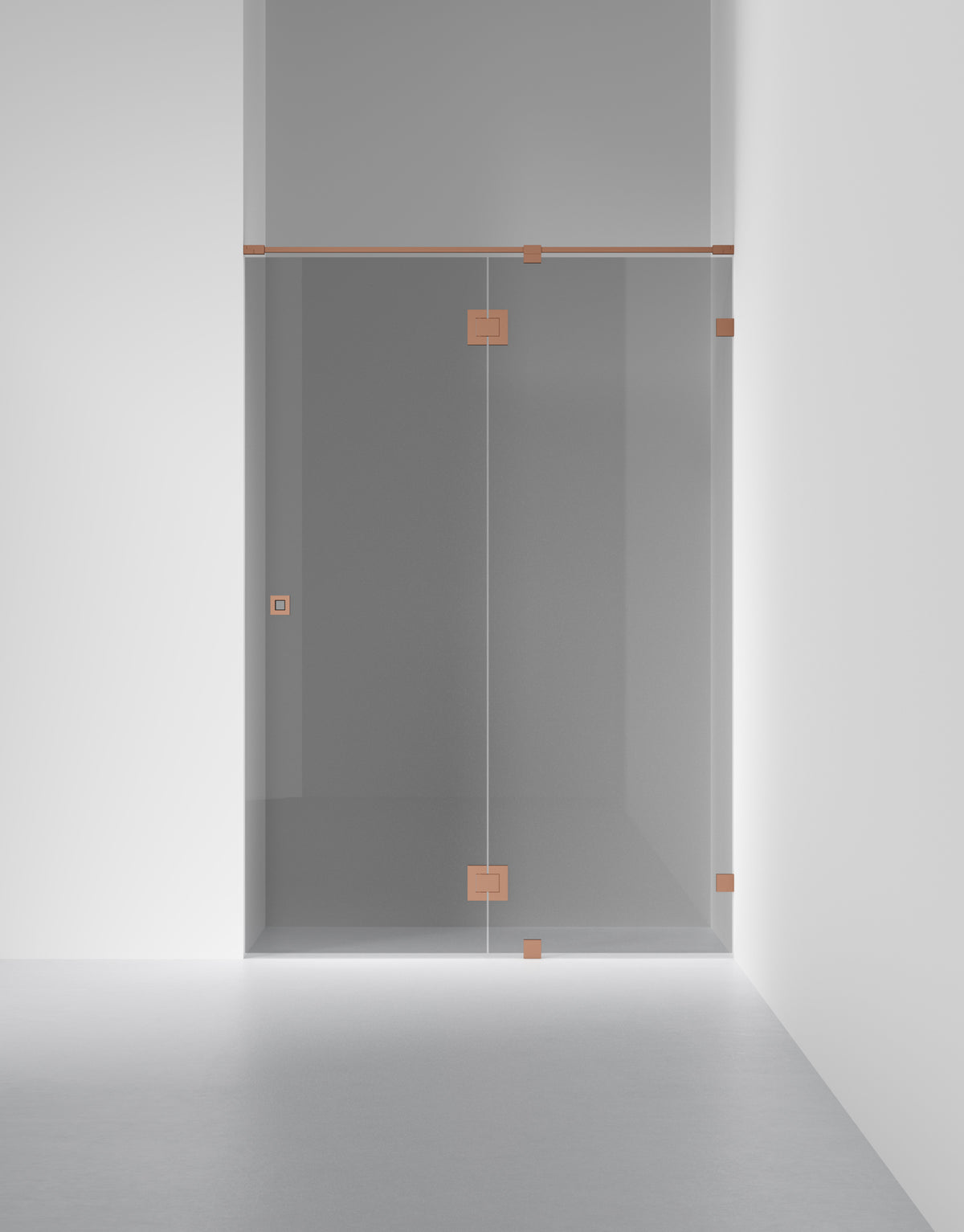 Duschvägg Arc 5 Original, Rokglas, profilfärg Brons