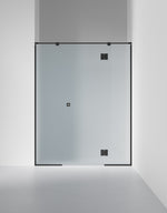 Duschvägg Arc 7 Frame måttbeställd, Frostat glas, profilfärg Mattsvart