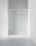 Duschvägg Arc Skjutdörr måttbeställd, Opal clear, profilfärg Krom