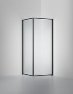 Duschvägg Edge 12, Frostat glas, profilfärg Mattsvart